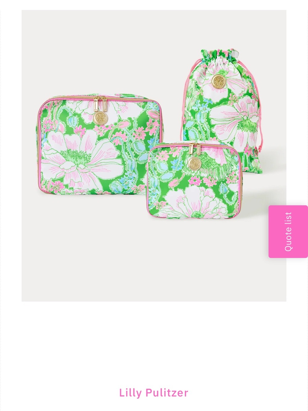 Lilly Pulitzer Set of Packing Cubes